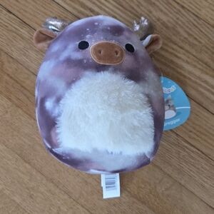 Squishmallows Purple and White Cow Plush